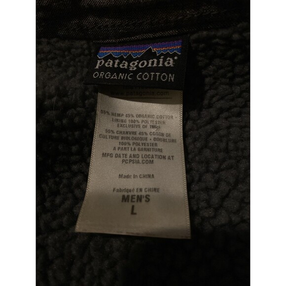 Patagonia Mens Large Insulated Hemp Organic Cotton Shirt Gray - Picture 4 of 4
